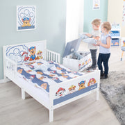 Biancheria da letto per bambini 100 x 135 cm 'Paw Patrol' - in cotone - Bianco / Blu