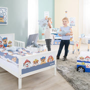 Ropa de cama infantil 100 x 135 cm 'Paw Patrol' - de algodón - Blanco / Azul