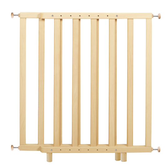 Barrera de seguridad para puertas con presión, natural, ancho 62 - 106 cm, barrera para escaleras para niños y mascotas