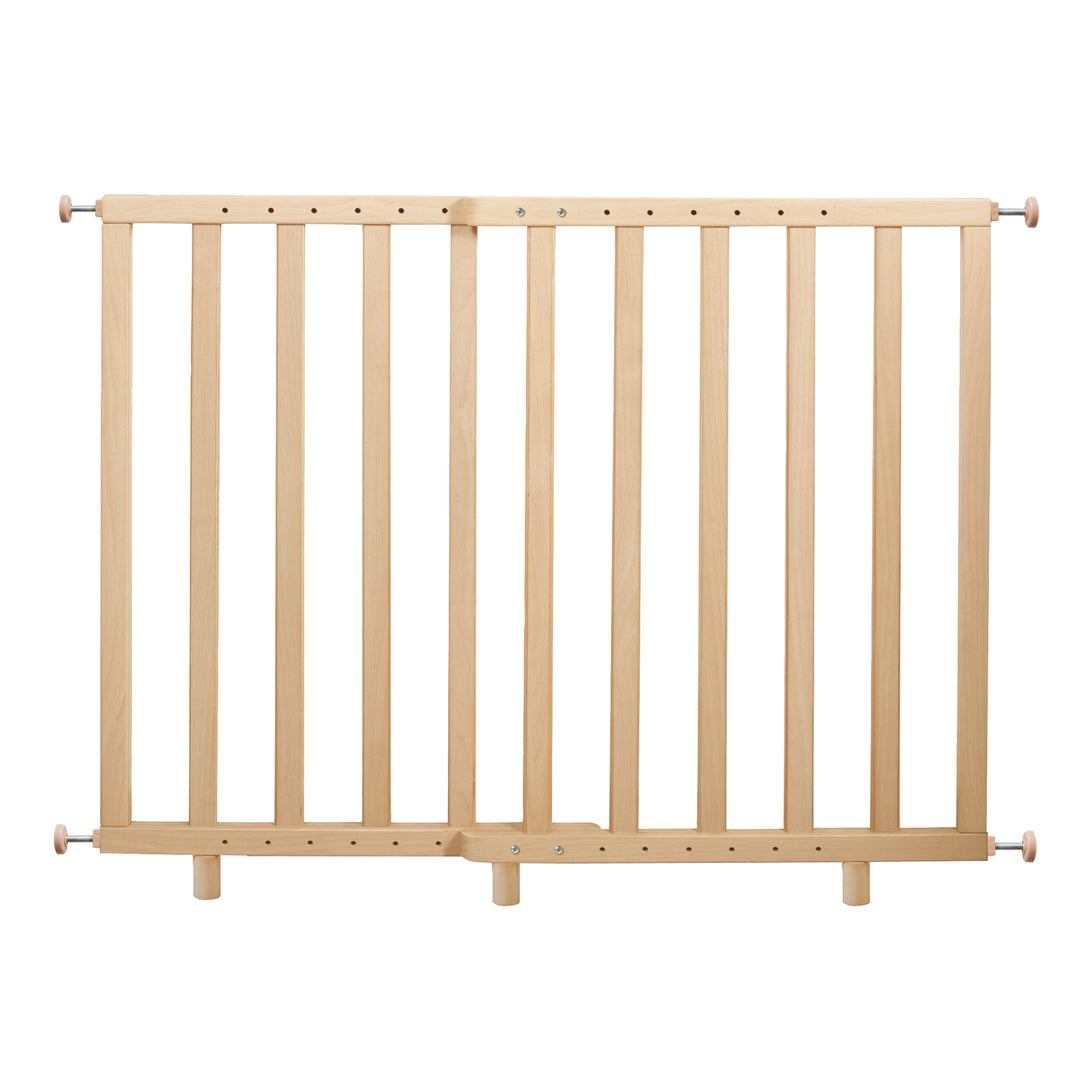 Barrera de seguridad para puertas con presión, natural, ancho 62 - 106 cm, barrera para escaleras para niños y mascotas