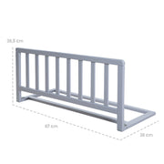 Calandre de protection de lit 90 cm - calandre de protection sûre en bois - taupe peint
