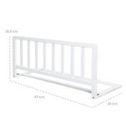 Bed Rail 90 cm - Secure Wooden Guardrail - White