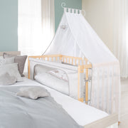 Room Bed 'Jumbo twins grau' 60 x 120 cm + Textilausstattung - Holz natur