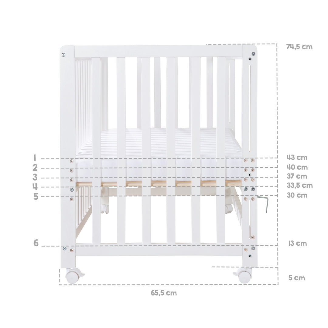 Room Bed 'Jumbo twins grau' 60 x 120 cm + Textilausstattung - Holz natur