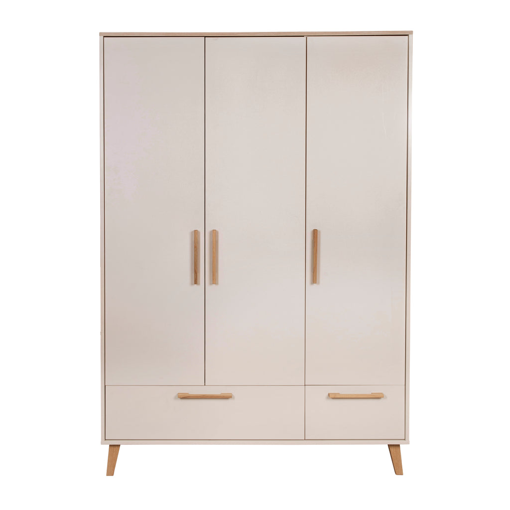 まき roBa Jil 3-Door Wardrobe Cashmere Wood Handles » roba