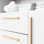 Wrapping chest of drawers 'Lilo' with drawers, door, open compartment - white