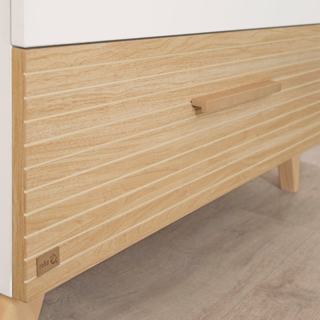 Changing Chest “Theo” with Drawers - Convertible - White / Oak