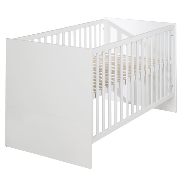 Lit évolutif en bois 'Lilo' 70x140 cm - Hauteur réglable - Convertible - Blanc