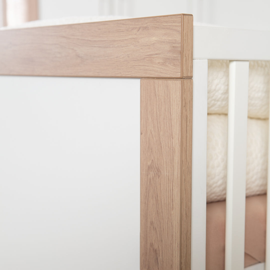 Cama combinada infantil 'Malo' 70 x 140 cm - Ajustable / convertible - Incluye 3 barrotes de seguridad