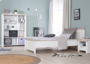 Cama juvenil 'Felicia' 90 x 200 cm - Blanco - Decorado de madera