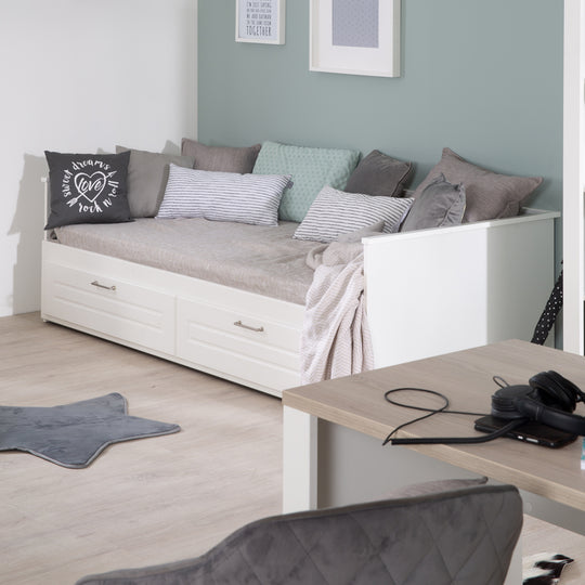Cama y cama juvenil 'Felicia' 90 x 200 cm - Convertible en cama doble 180 x 200 cm