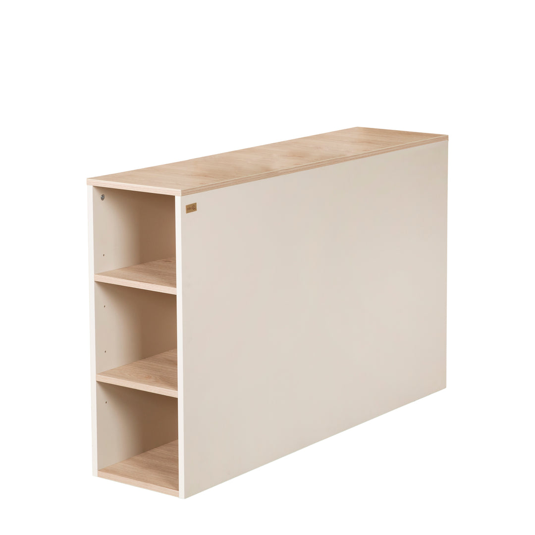 Cama con almacenamiento 'Elis' 90 x 200 - Cama infantil 4 pz - Cashmere / Virginia Chestnut