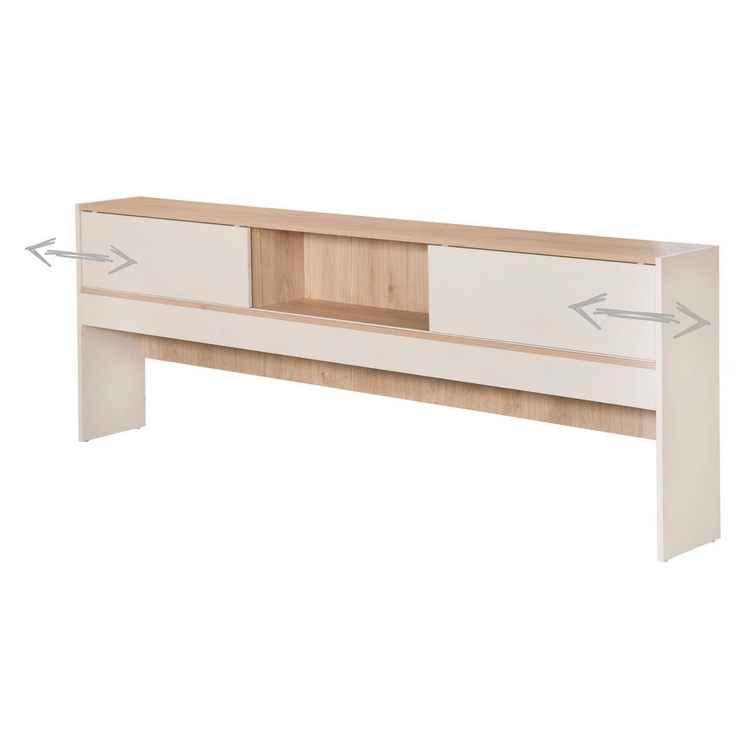 Cama con almacenamiento 'Elis' 90 x 200 - Cama infantil 4 pz - Cashmere / Virginia Chestnut