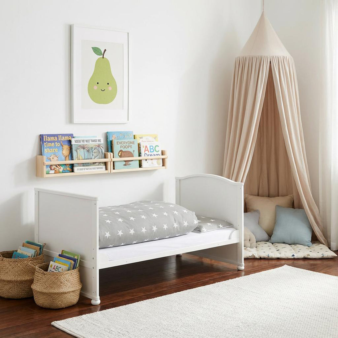 Set lit complet 'Little Stars', 70 x 140 cm, blanc, incl. draps, baldaquin, nid et matelas