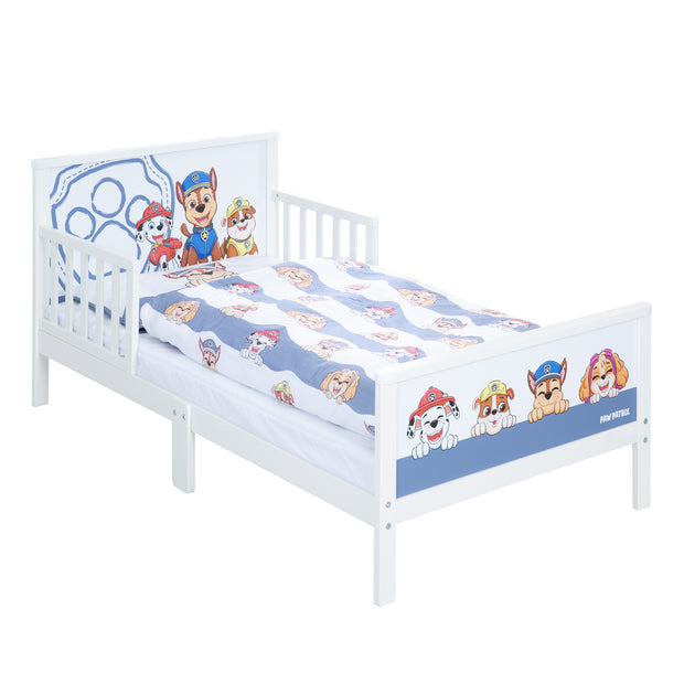 Cama temática para niños 'Paw Patrol' de 70 x 140 cm con somier y ropa de cama