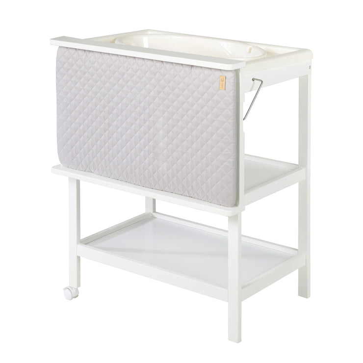 roba Table à Langer avec Baignoire Coulissante Baby Pool 2EN1 avec Matelas  Imperméable Blanc et 2 Compartiments de Rangement - Bain Bébé Dès la