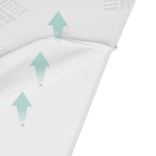 Materasso per lettino COMFORT AIR ROLL safe asleep® con protezione contro l'umidità - Bianco