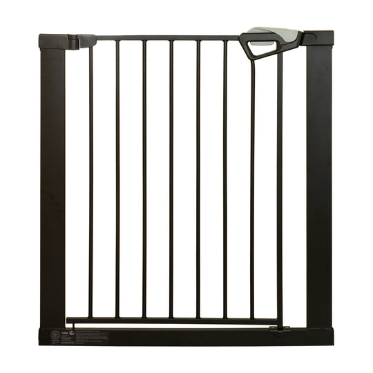 EasySafe+ Door & Stair Gate - Width 75-82 cm - Extendable up to 110 cm - Black