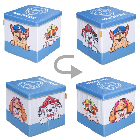 Foldable Seating & Storage Box 'Paw Patrol' - Blue / White