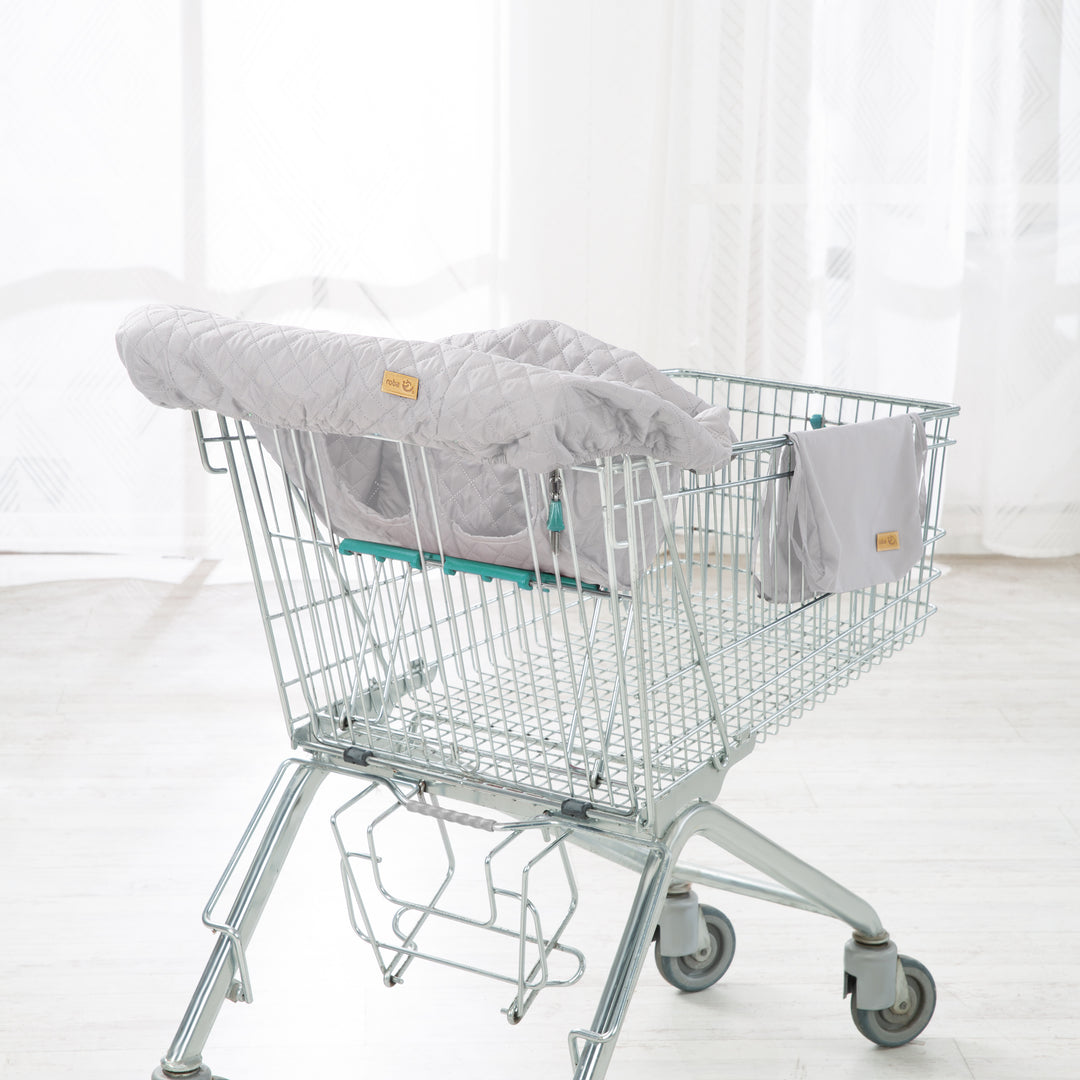 Protection de caddie 'roba Style' pour bébé + Sac à dos de transport - Gris clair