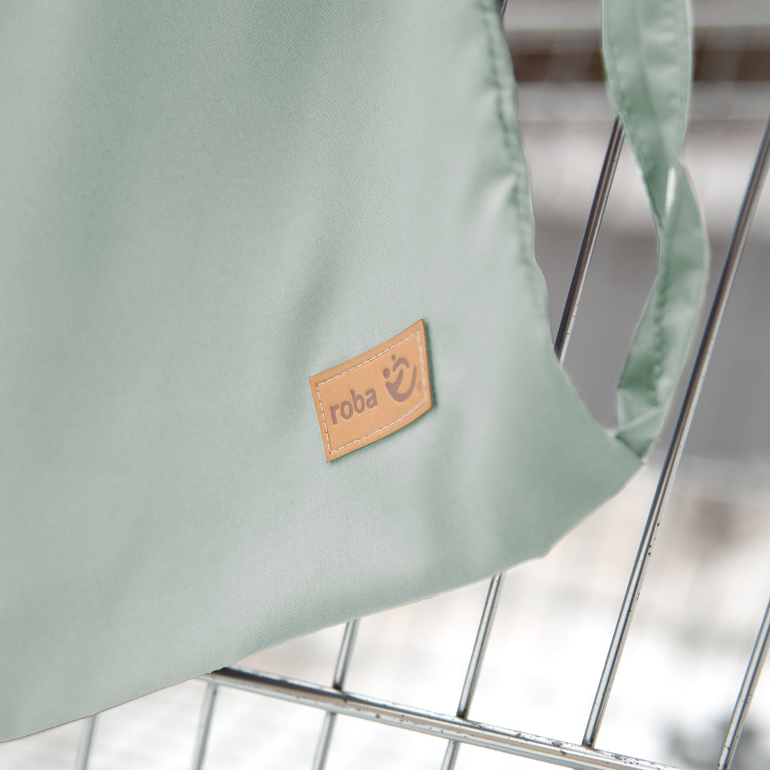 Protezione per carrello della spesa 'roba Style' per neonati + Zaino porta-bambini - Verde ghiaccio