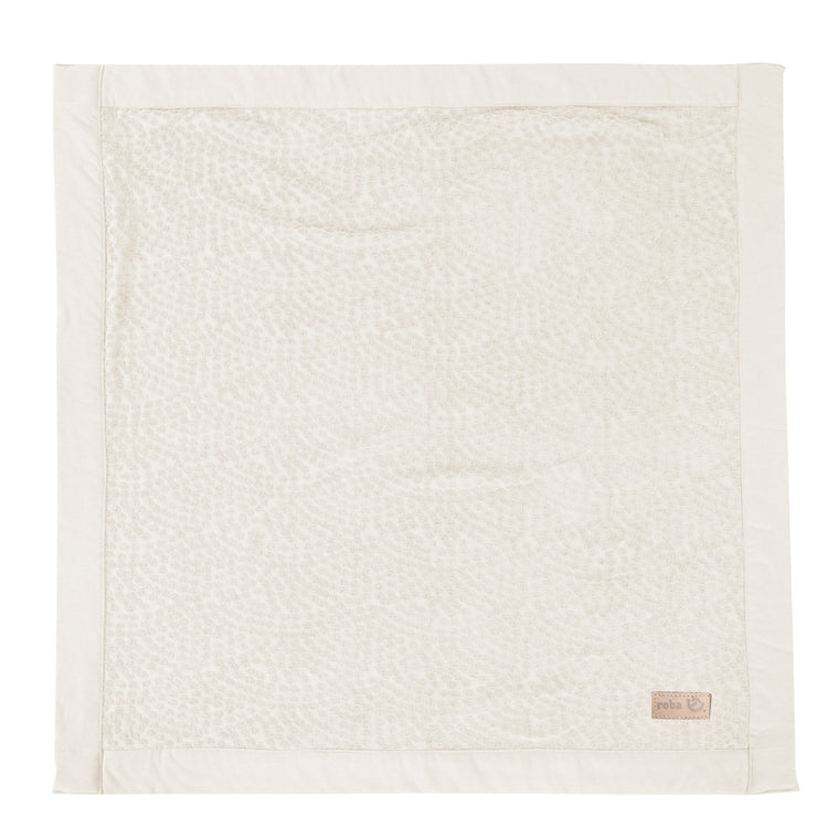 Couverture pour bébé 80 x 80 cm 'Seashells Oyster' - Certifiée GOTS & Oeko-Tex - Blanc