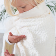 Baby Blanket 80 x 80 cm 'Seashells Oyster' - GOTS & Oeko-Tex Certified - White