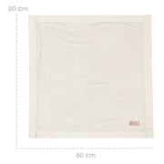 Couverture pour bébé 80 x 80 cm 'Seashells Oyster' - Certifiée GOTS & Oeko-Tex - Blanc