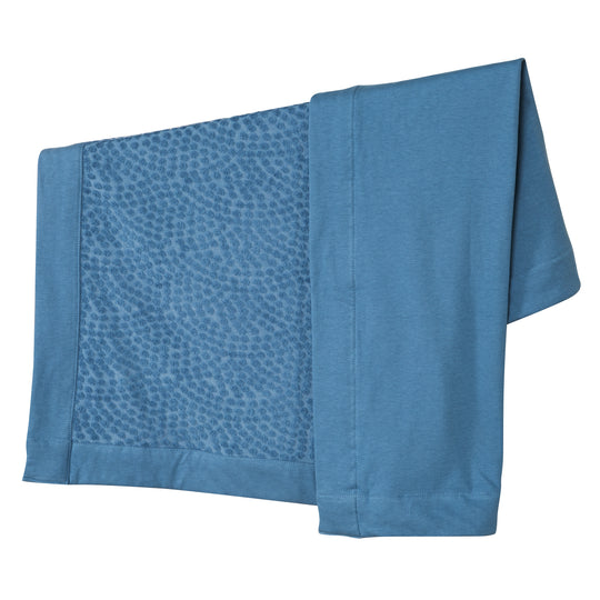 Baby Blanket 80 x 80 cm 'Seashells Indigo' - GOTS & Oeko Tex Certified - Blue