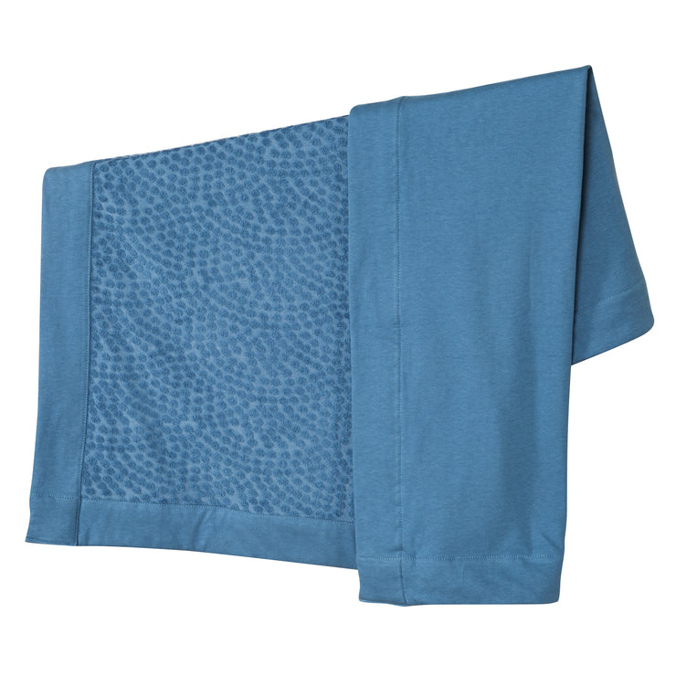 Baby Blanket 80 x 80 cm 'Seashells Indigo' - GOTS & Oeko-Tex Certified - Blue