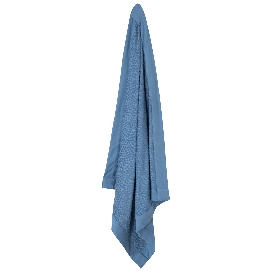 Baby Blanket 80 x 80 cm 'Seashells Indigo' - GOTS & Oeko Tex Certified - Blue
