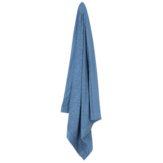Baby Blanket 80 x 80 cm 'Seashells Indigo' - GOTS & Oeko Tex Certified - Blue