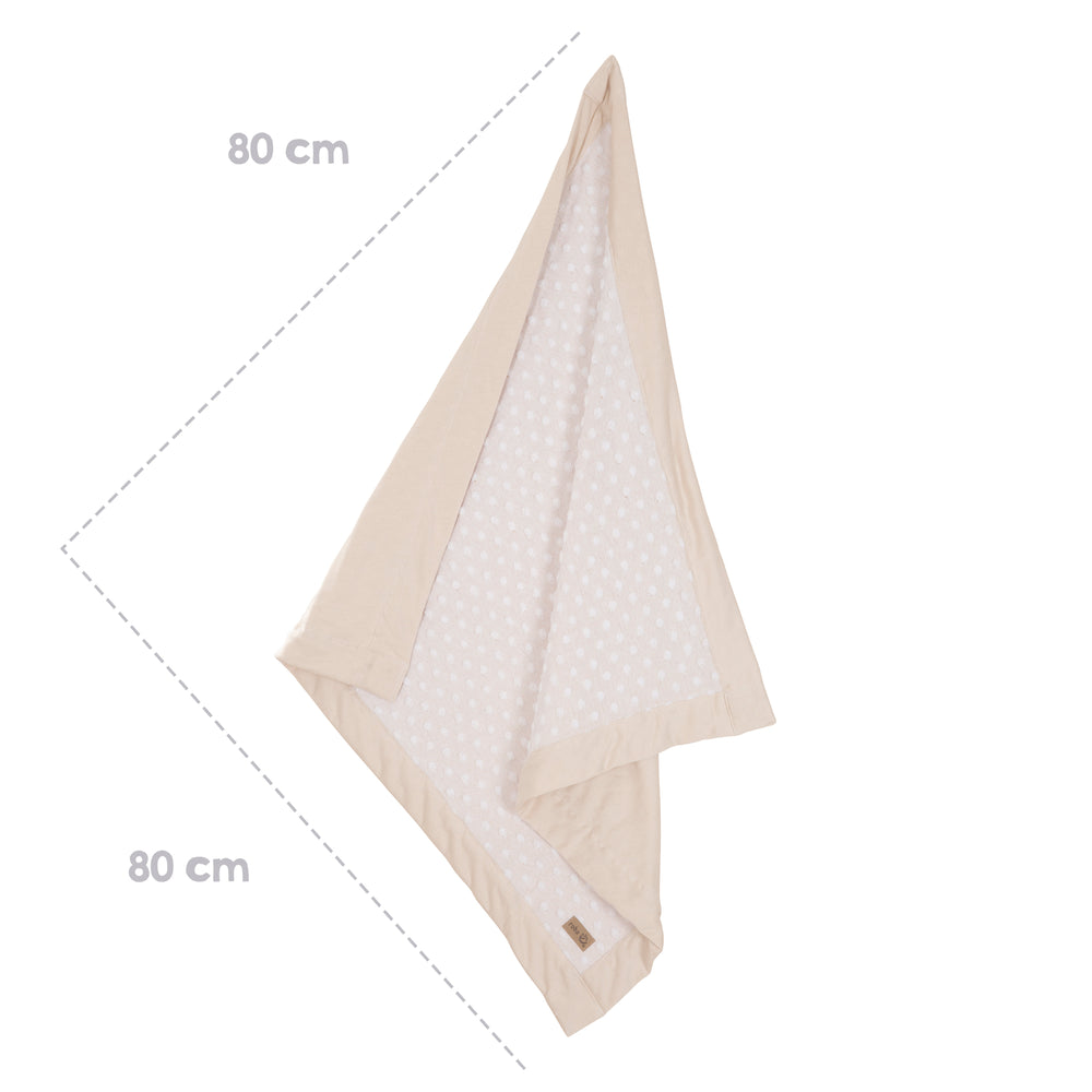Manta para bebé 80 x 80 cm 'Frosty Almond' - Certificada GOTS & Oeko-Tex - Beige