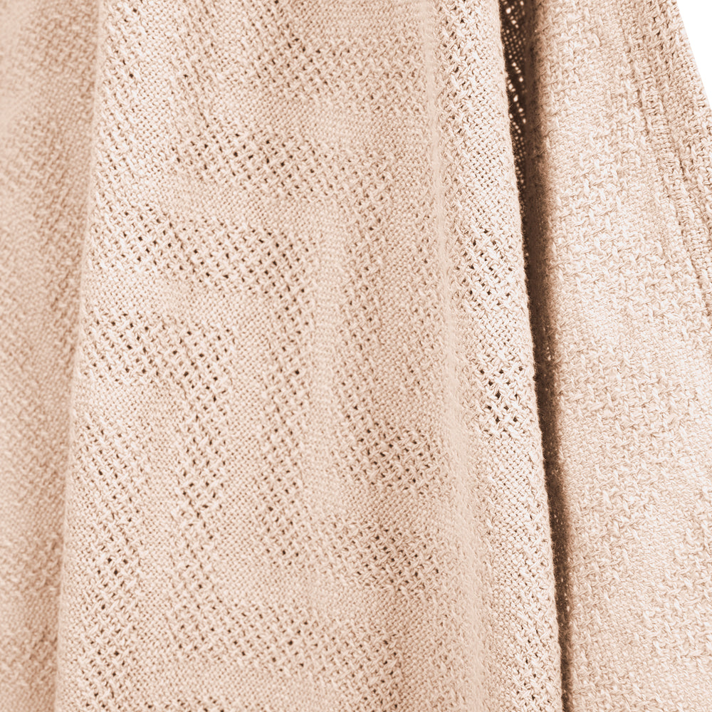 Manta para Bebé 'Frosty Almond' 80x80 en Diseño de Punto - GOTS & Oeko Tex - Beige