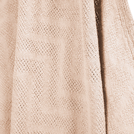 Couverture bébé 'Frosty Almond' 80 x 80 cm en maille - GOTS & Oeko Tex - Beige