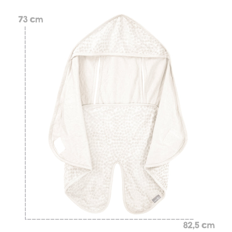 Swaddle Blanket 80 x 80 cm 'Seashells Oyster' - GOTS & Oeko Tex certified - White