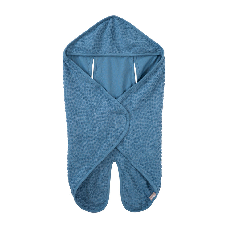 Swaddle Blanket 80 x 80 cm 'Seashells Indigo' - GOTS & Oeko Tex certified - Blue