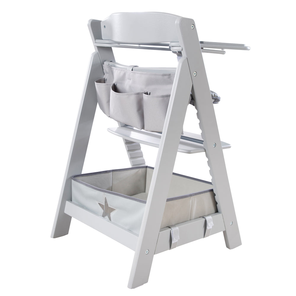 Organiser-Set mit Stern-Motiv - Passend für alle Born Up & Sit Up Hochstühle - Grau