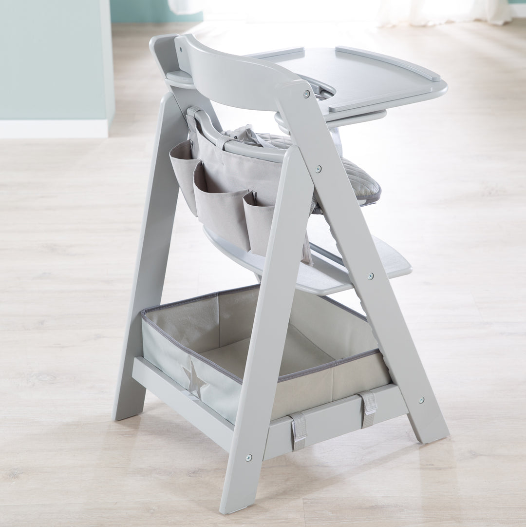 Organiser-Set mit Stern-Motiv - Passend für alle Born Up & Sit Up Hochstühle - Grau