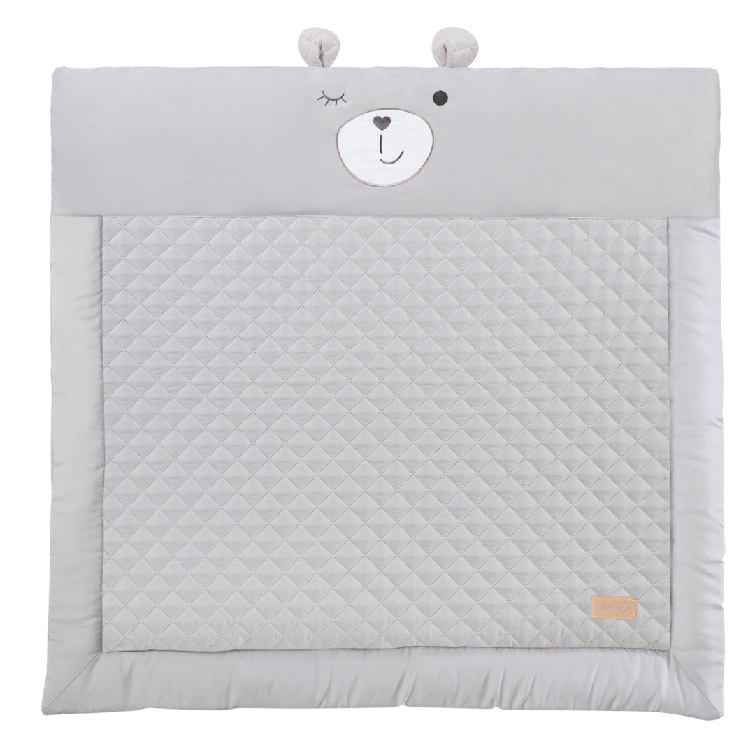 2in1 Krabbeldecke 'roba Style' mit Spielbogen + 5 Elementen - 85 x 75 cm - Silbergrau
