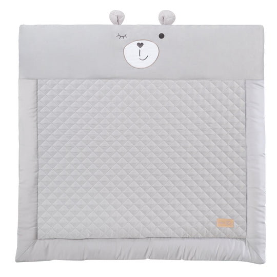 2in1 Krabbeldecke 'roba Style' mit Spielbogen + 5 Elementen - 85 x 75 cm - Silbergrau