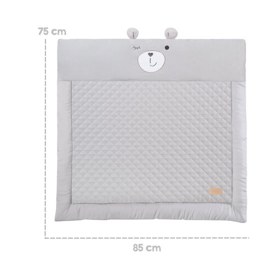 2in1 Krabbeldecke 'roba Style' mit Spielbogen + 5 Elementen - 85 x 75 cm - Silbergrau