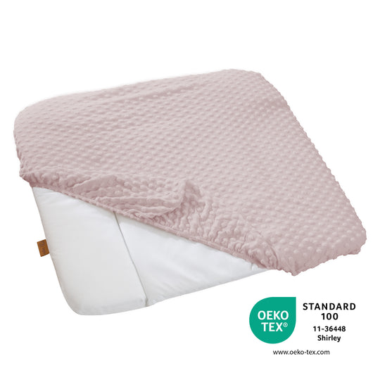 Organic Fitted Sheet for Changing Pads 'Lil Planet' Pink / Mauve, Organic Jersey, GOTS, 75 x 85 cm