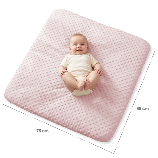 Organic Fitted Sheet for Changing Pads 'Lil Planet' Pink / Mauve, Organic Jersey, GOTS, 75 x 85 cm