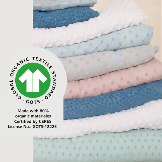 Organic Fitted Cover for Changing Mats 'Lil Planet' Frosty Green, Organic Jersey, GOTS, 75 x 85 cm