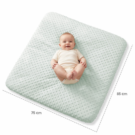 Organic Fitted Cover for Changing Mats 'Lil Planet' Frosty Green, Organic Jersey, GOTS, 75 x 85 cm