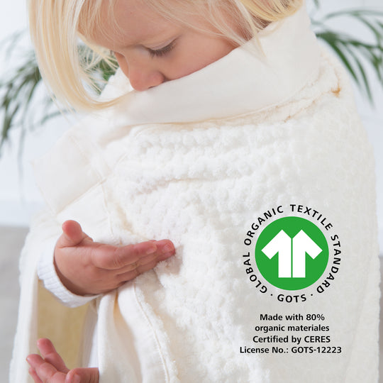 Organic Fitted Sheet for Changing Mats 75x85 cm 'Seashells Oyster' - White