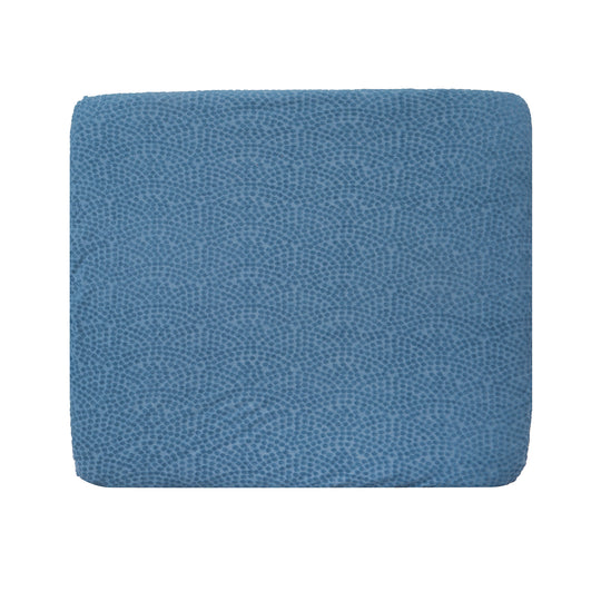 Housse pour matelas à langer 'Seashells Indigo' - 85 x 75 cm - Jersey biologique GOTS - Bleu