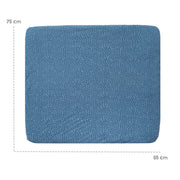 Housse bio ajustée pour matelas à langer 75x85 cm 'Seashells Indigo' - Bleu