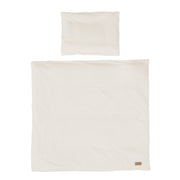 Lit de lit de salaire 80 x 80 cm 'Seahells Oyster' - Gots & Oeko Tex - blanc